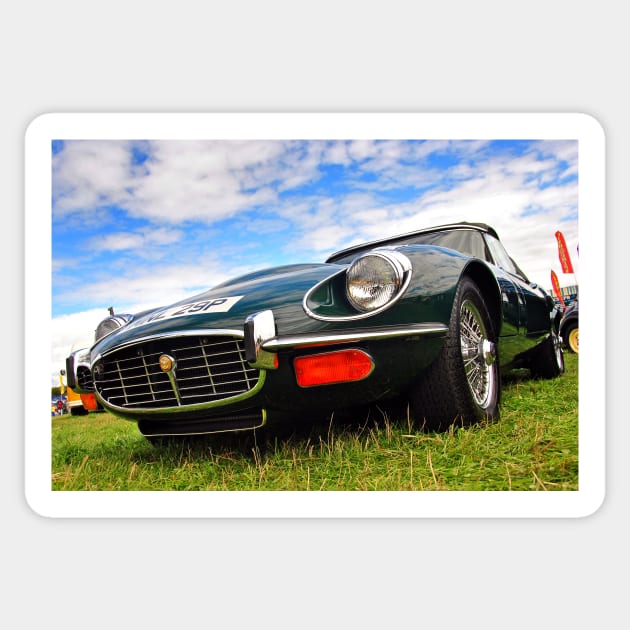 Classic British Sports Motor Car Sticker by AndyEvansPhotos